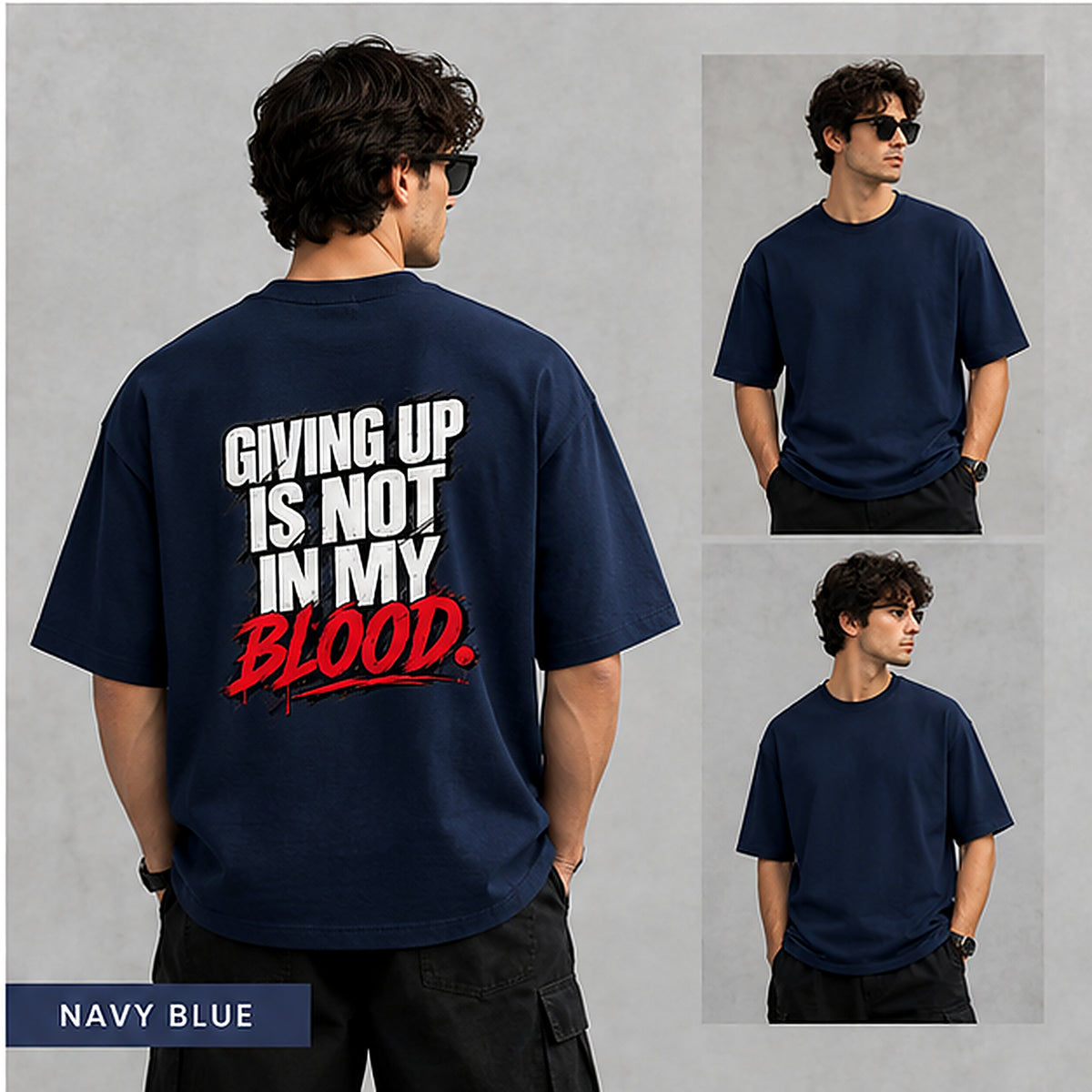 Giving Up Is Not In My Blood | Premium Oversized T-Shirt