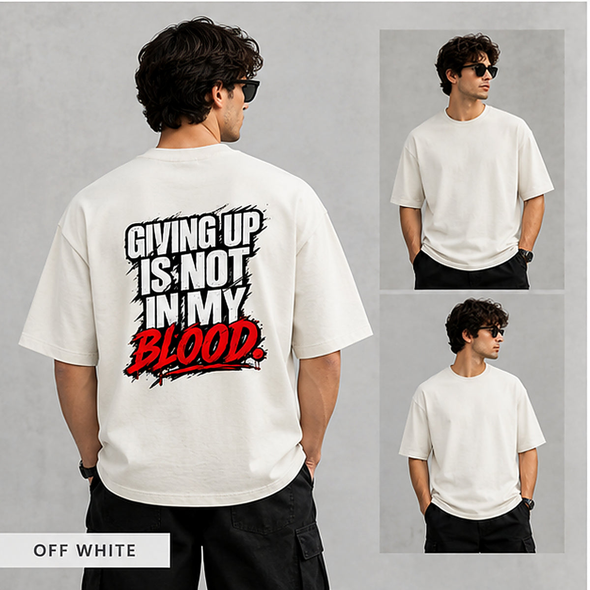 Giving Up Is Not In My Blood | Premium Oversized T-Shirt