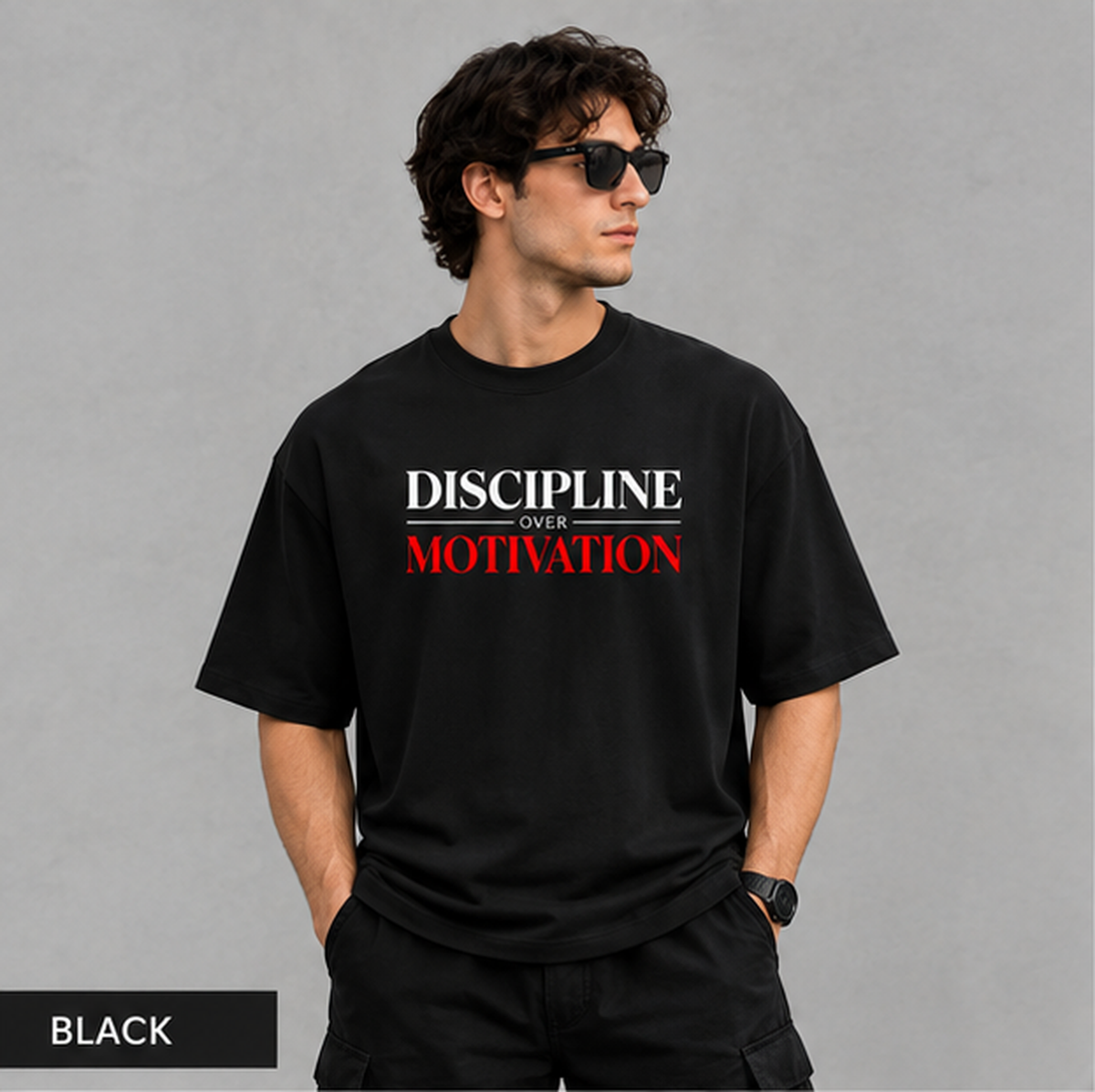Discipline Over Motivation | Premium Oversized Streetwear T-Shirt