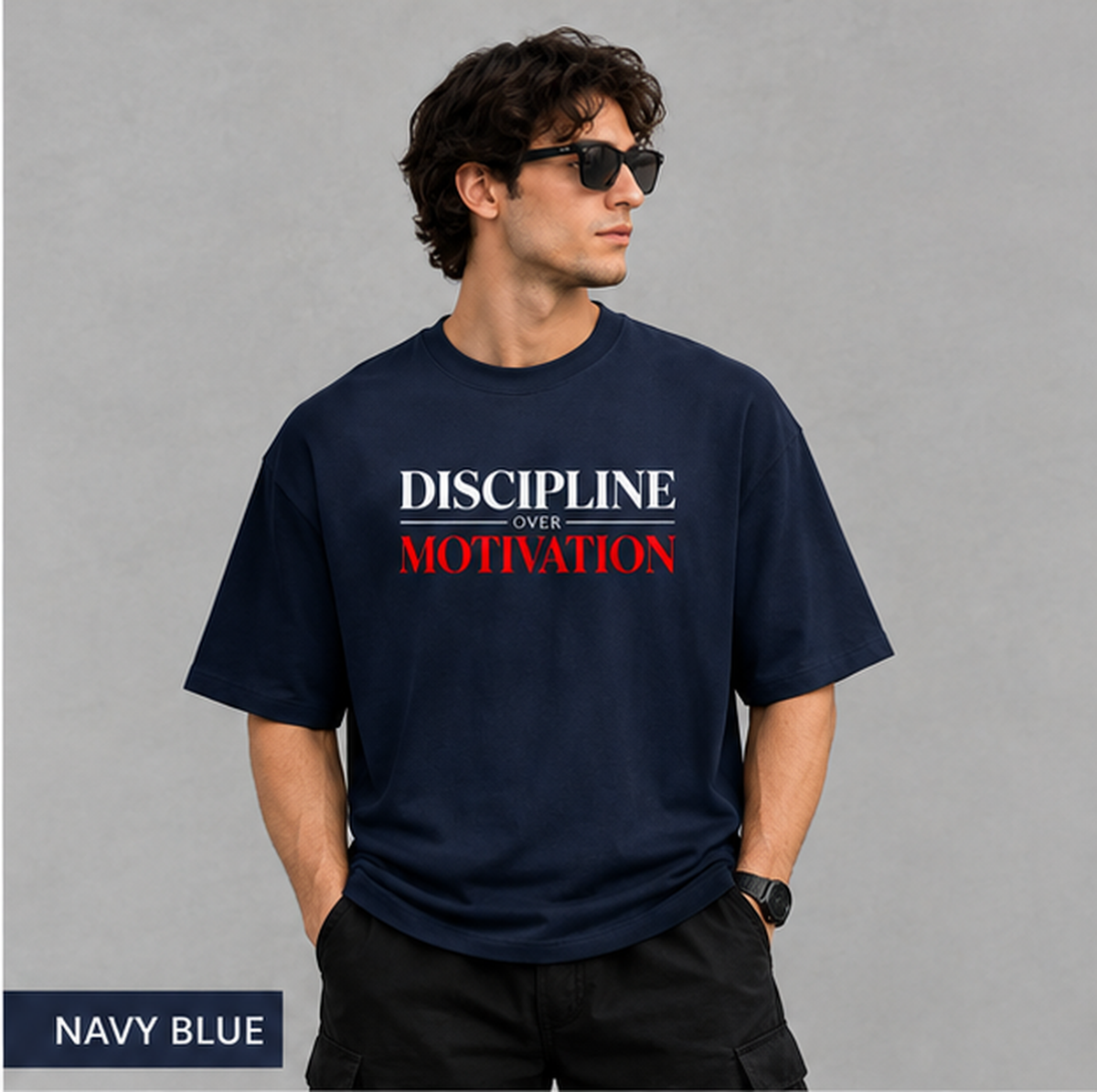 Discipline Over Motivation | Premium Oversized Streetwear T-Shirt